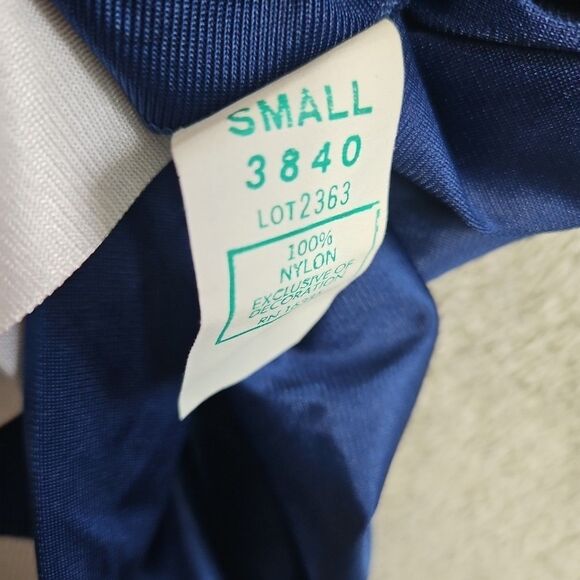 Pinehurst Lingerie Women's Sz Small Blue white Robe 3 button Vintage USA Nylon - Picture 7 of 13